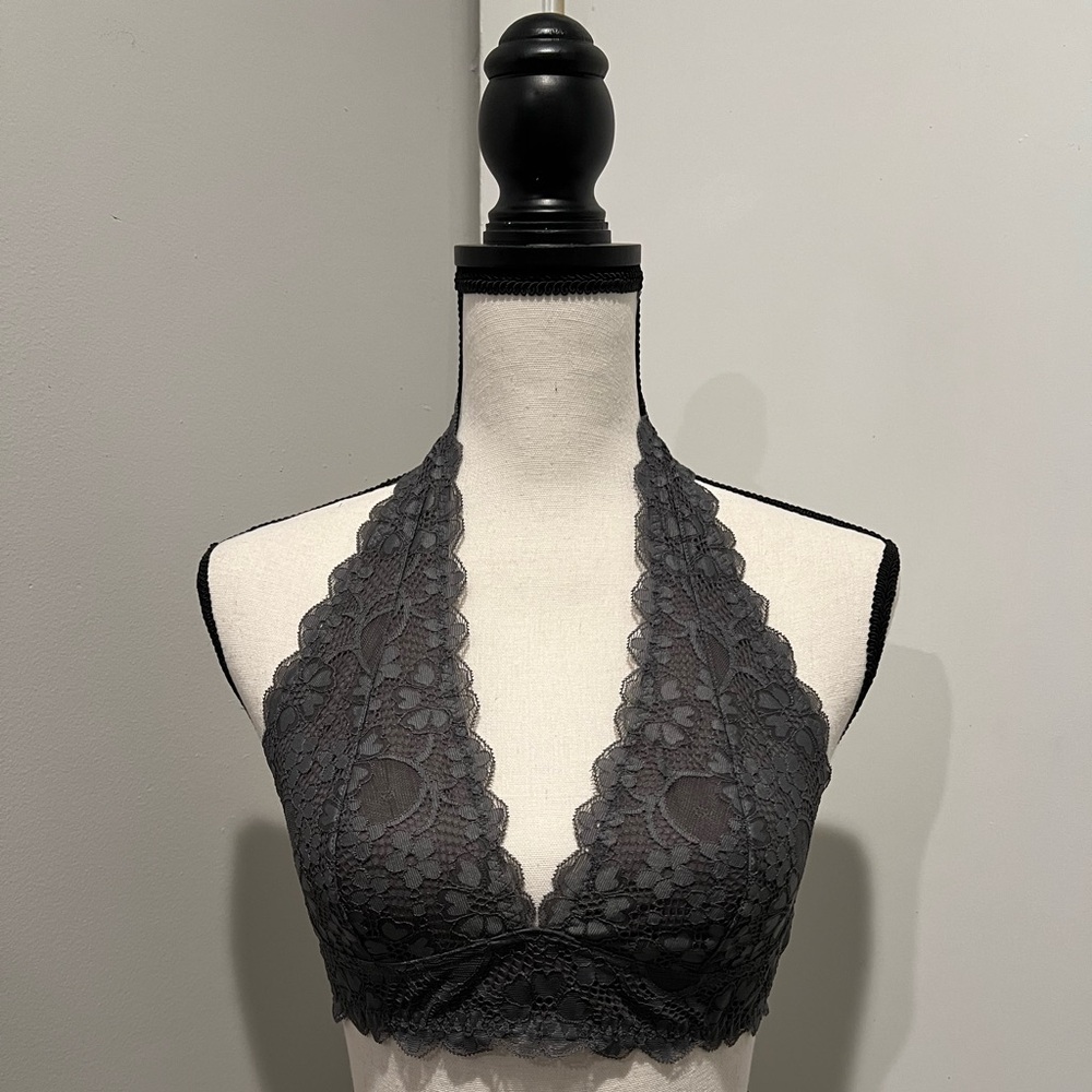 Free People Lace Halter Bralette EUC